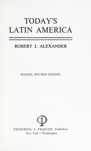 Cover of: Today's Latin America