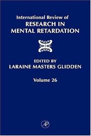 Cover of: International Review of Research in Mental Retardation, Volume 26 (International Review of Research in Mental Retardation) (International Review of Research in Mental Retardation)