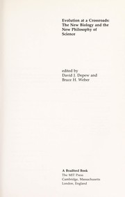 Cover of: Evolution at a Crossroads by David J. Depew, Bruce H. Weber
