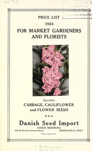 Cover of: Price list 1924 for market gardeners and florists