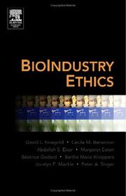 Cover of: BioIndustry ethics