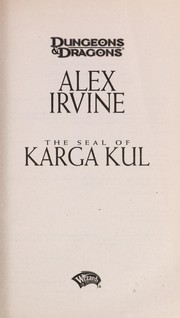 Cover of: The seal of Karga Kul by Irvine, Alexander