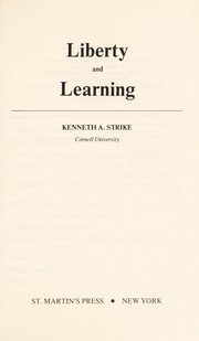 Cover of: Liberty and learning by Kenneth A. Strike