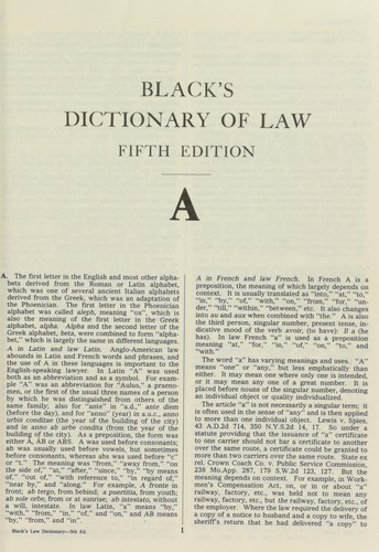 Black S Law Dictionary 1979 Edition Open Library