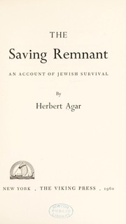 Cover of: The saving remnant; an account of Jewish survival by 