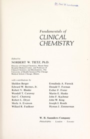 Cover of: Fundamentals of clinical chemistry.