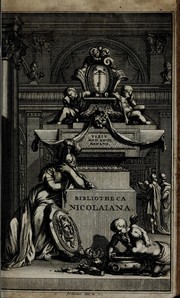 Cover of: Bibliotheca Nicolaiana, in duas partes divisa by 