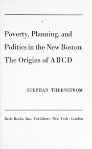 Poverty, planning and politics in the new Boston cover