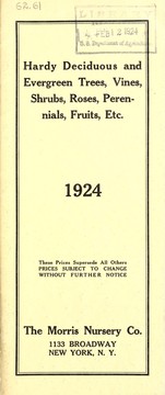 Cover of: Hardy deciduous and evergreen trees, vines, shrubs, roses, perennials, fruits, etc: 1924