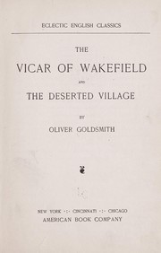 Cover of: The vicar of Wakefield by Oliver Goldsmith