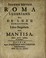 Cover of: Ioannis MeursI Roma luxurians, sive, De luxu Romanorum liber singularis