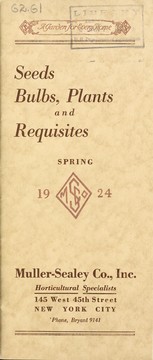 Cover of: Seeds, bulbs, plants and requisites: spring 1924