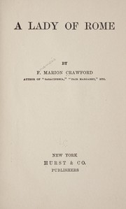 Cover of: A lady of Rome | Francis Marion Crawford