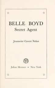 Cover of: Belle Boyd, secret agent