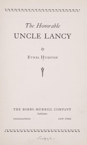 Cover of: The honorable Uncle Lancy