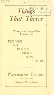 Things that thrive by Morningside Nursery (Sylvania, Pa.)