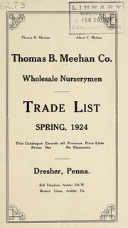 Cover of: Trade list: spring 1924