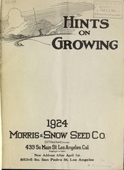 Cover of: Hints on growing: 1924