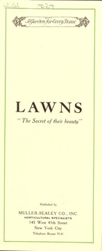 Cover of: Lawns: "the secret of their beauty"