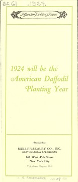 Cover of: 1924 will be the American daffodil planting year