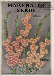 Cover of: Marshall's seeds: 1924