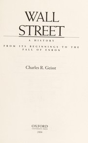 Cover of: Wall Street [electronic resource] : a history : from its beginnings to the fall of Enron by 