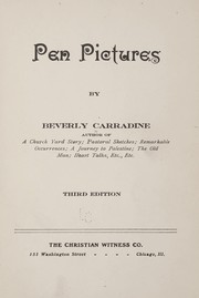 Cover of: Pen pictures by Beverly Carradine