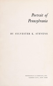 Cover of: Portrait of Pennsylvania by Sylvester Kirby Stevens