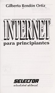 Cover of: Internet para principiantes