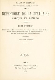 Cover of: R©♭pertoire de la statuaire grecque et romaine