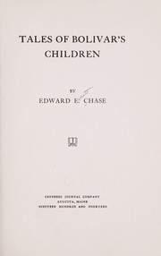 Cover of: Tales of Bolivar's children