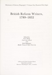 British reform writers, 1789-1832 by Gary Kelly, Edd Applegate