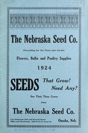 Cover of: Flowers, bulbs and poultry supplies: 1924