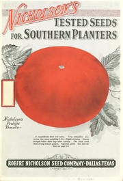 Cover of: Nicholson's tested seeds for southern planters by Robert Nicholson (Firm)