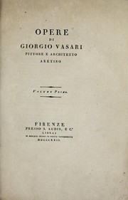 Cover of: Opere di Giorgio Vasari.