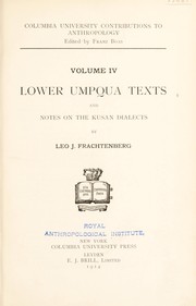 Cover of: Lower Umpqua texts ; and, Notes on the Kusan dialects