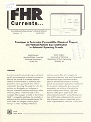 Cover of: Standpipe to determine permeability, dissolved oxygen, and vertical particle size distribution in salmonid spawning gravels by Keith Barnard