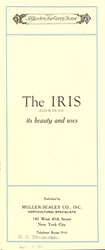 Cover of: The iris (fleur de lis): its beauty and uses
