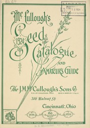 Cover of: McCullough's 1924 seed catalogue and amateur's guide by J.M. McCullough's Sons Co