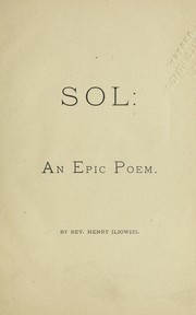 Cover of: Sol: an epic poem