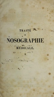 Cover of: Trait©♭ de nosographie m©♭dicale