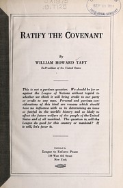 Cover of: Ratify the covenant