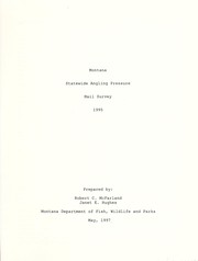 Cover of: Montana statewide angling pressure mail survey 1995 by Robert C. McFarland