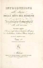 Cover of: Introduzione allo studio delle arti del disegno e vocabolario compendioso delle arti medesime