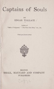 Captains of souls by Edgar Wallace