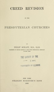 Cover of: Creed revision in the Presbyterian churches