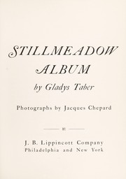 Cover of: Stillmeadow album by Gladys Bagg Taber