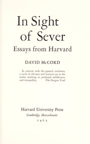 Cover of: In sight of Sever, essays from Harvard.