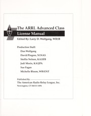Cover of: The ARRL advanced class license manual