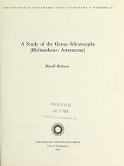 Cover of: A study of the genus Schistocarpha (Heliantheae: Asteraceae)